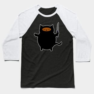 Ninja Cat Baseball T-Shirt